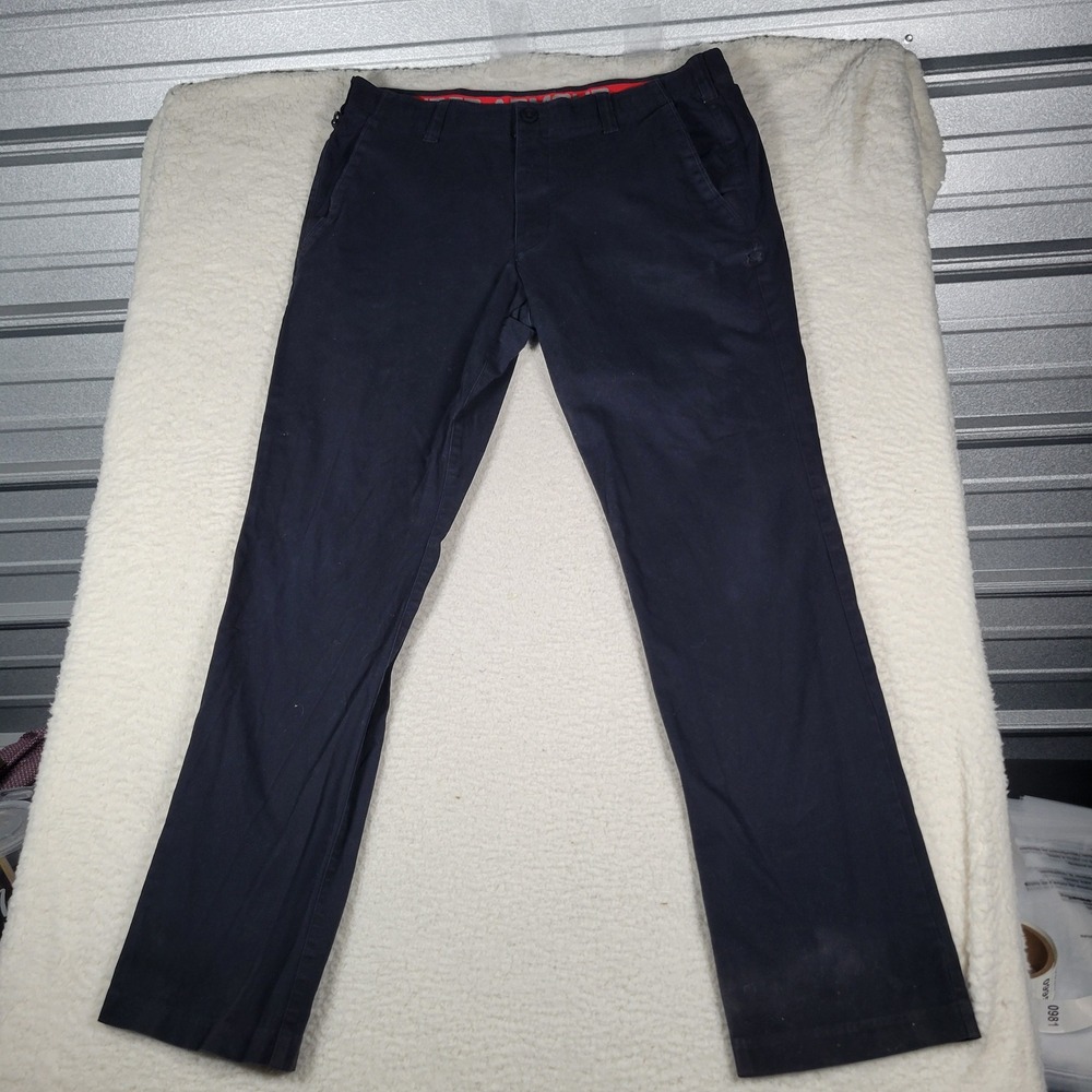 Under Armour Golf Pants Mens 40x34 Navy Blue Straight Leg Performance Chino
